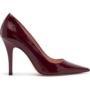 Schutz Lyan Leather Stiletto Pump Burgundy size 11/41 NWT